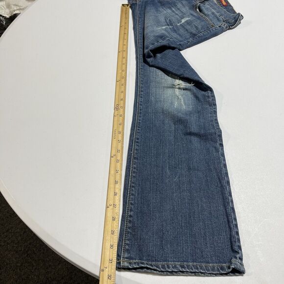 Vintage Express Jeans Womens 6 R 32x31 Eva Boot Leg Distressed - Picture 6 of 11